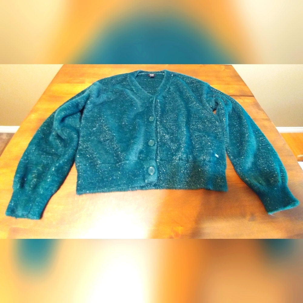 Mexx Forest Green with silver thread cardigan